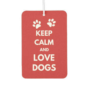 Hunde mit Liebe und Ruhe behalten Autolufterfrischer