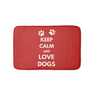 Hunde mit Liebe und Ruhe behalten Badematte