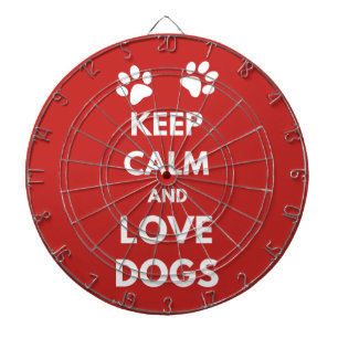 Hunde mit Liebe und Ruhe behalten Dartscheibe