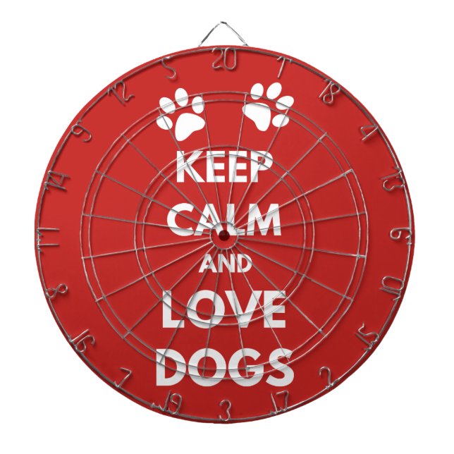 Hunde mit Liebe und Ruhe behalten Dartscheibe (vorne)
