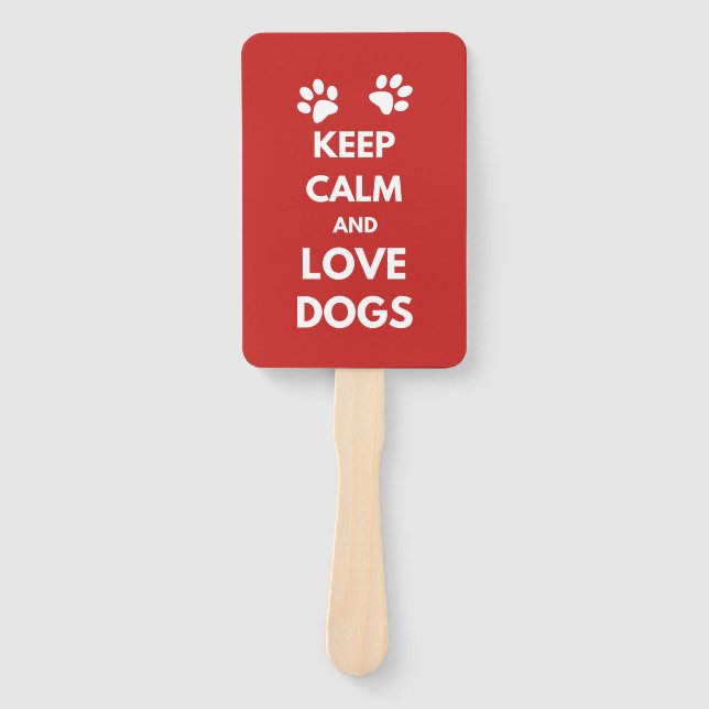 Hunde mit Liebe und Ruhe behalten Fächer (Vorderseite)