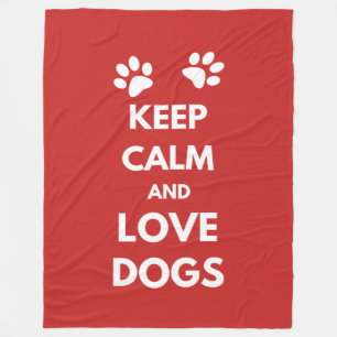 Hunde mit Liebe und Ruhe behalten Fleecedecke