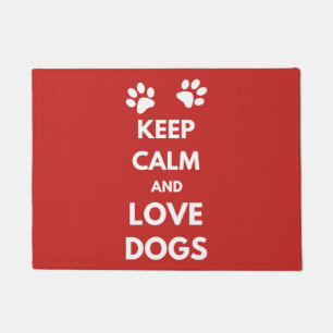 Hunde mit Liebe und Ruhe behalten Fußmatte
