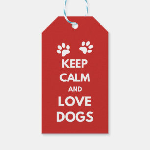 Hunde mit Liebe und Ruhe behalten Geschenkanhänger