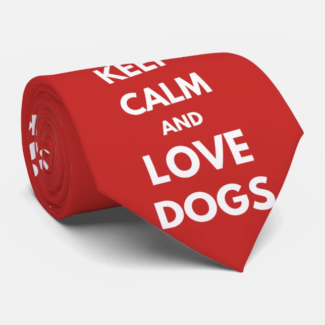 Hunde mit Liebe und Ruhe behalten Krawatte (Gerollt)