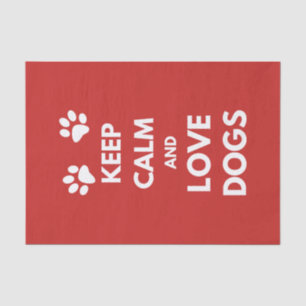 Hunde mit Liebe und Ruhe behalten Seidenpapier
