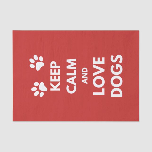 Hunde mit Liebe und Ruhe behalten Seidenpapier (Vorderseite)