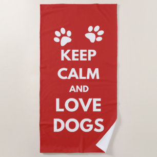Hunde mit Liebe und Ruhe behalten Strandtuch