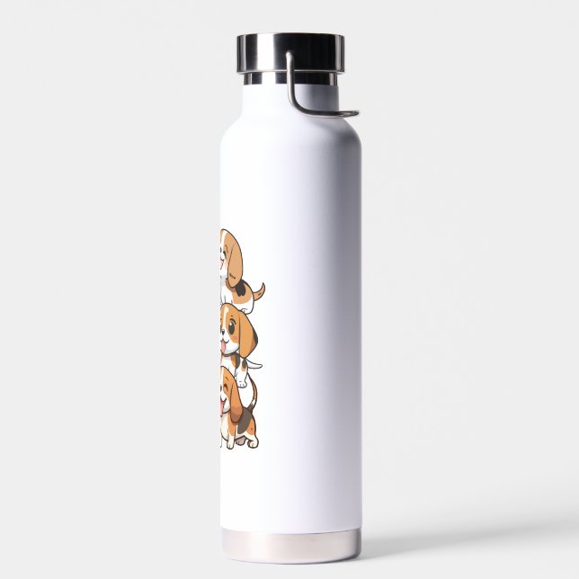 Hunde mit niedlichem Beagle Trinkflasche (Links)