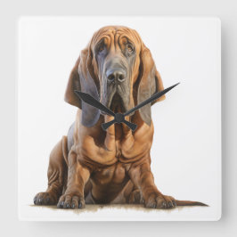 HUNDE MIT niedlicher TAT UND SCHWARZ Quadratische Wanduhr