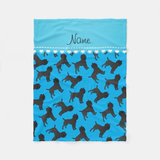 Hunde mit personalisiertem Namen Fleecedecke (Vorderseite)