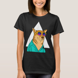 Hunde mit Sonnenbrille Funny Pet Niedlicher Cartoo T-Shirt