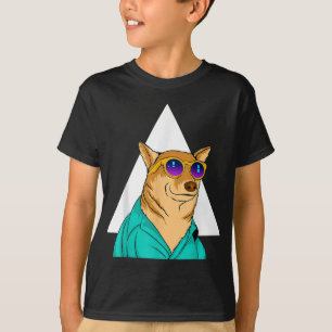 Hunde mit Sonnenbrille Funny Pet Niedlicher Cartoo T-Shirt