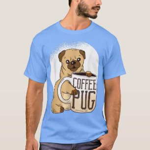 Hunde Mops bellende Hündin liebt Kaffee Koffein Ge T-Shirt