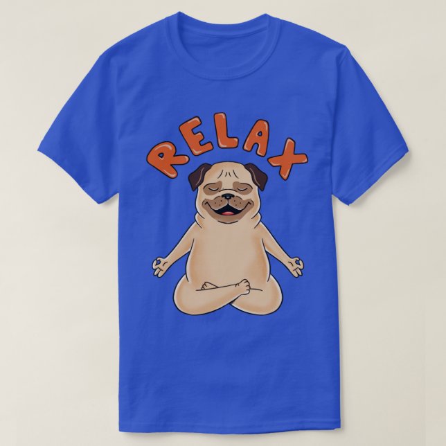 Hunde Mops Relax T-Shirt (Design vorne)