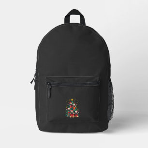 Hunde Möpse Weihnachtsbaum Süße Weihnachten (3) Bedruckter Rucksack