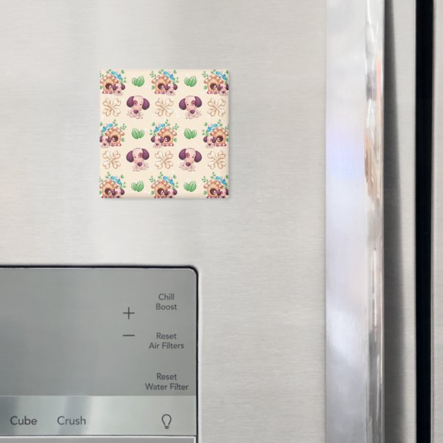 Hunde Muster  Magnet (In Situ (Kühlschrank))