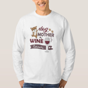 Hunde Mutterwein Lover Niedliche Welpen Hunde Rote T-Shirt