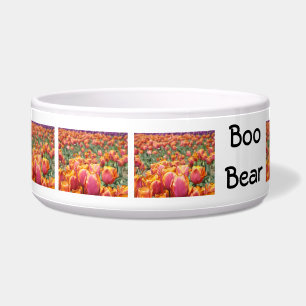 Hunde Name Food Water Bowl Tulip Blume Brauch Napf