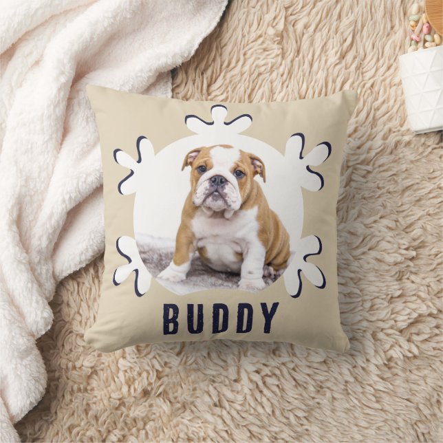 Hunde Name Foto Snowflake Kissen (Decke)