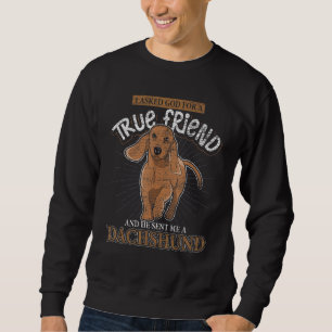Hunde Niedliche Freund Freund Dackel Sweatshirt