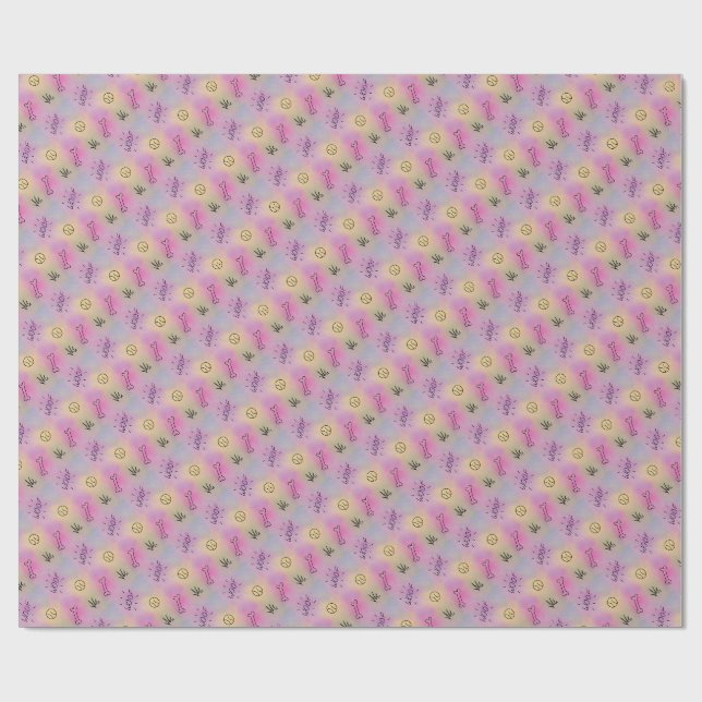 Hunde- oder Welpen-Party-Geschenkpapier Geschenkpapier (Flach)