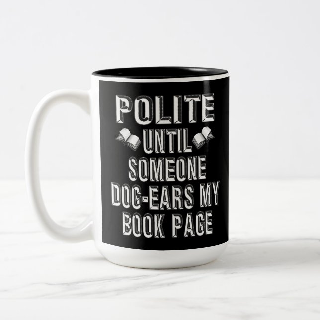 Hunde Ohrbücher Spaß Zweifarbige Tasse (Links)