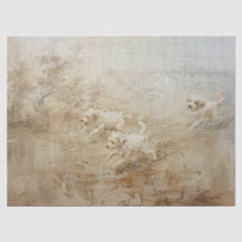 Hunde - Ölabstrichpapier Seidenpapier