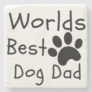Hunde-Papa-Untersetzer, Geschenk für Papa vom Hund Steinuntersetzer