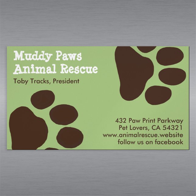 Hunde-Paw-Prints - Haustierdienste Magnetische Visitenkarte (Von Creator hochgeladen)