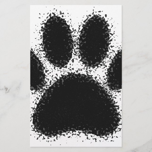 Hunde Paw Zeichnend Briefpapier (Vorderseite)