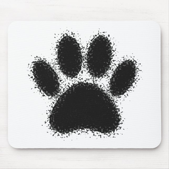 Hunde Paw Zeichnend Mousepad (Vorne)