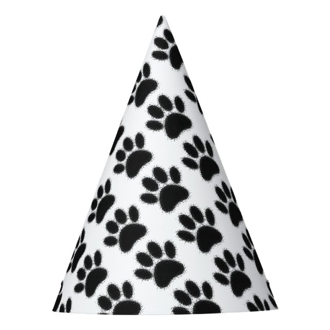 Hunde Paw Zeichnend Partyhütchen (Vorderseite)