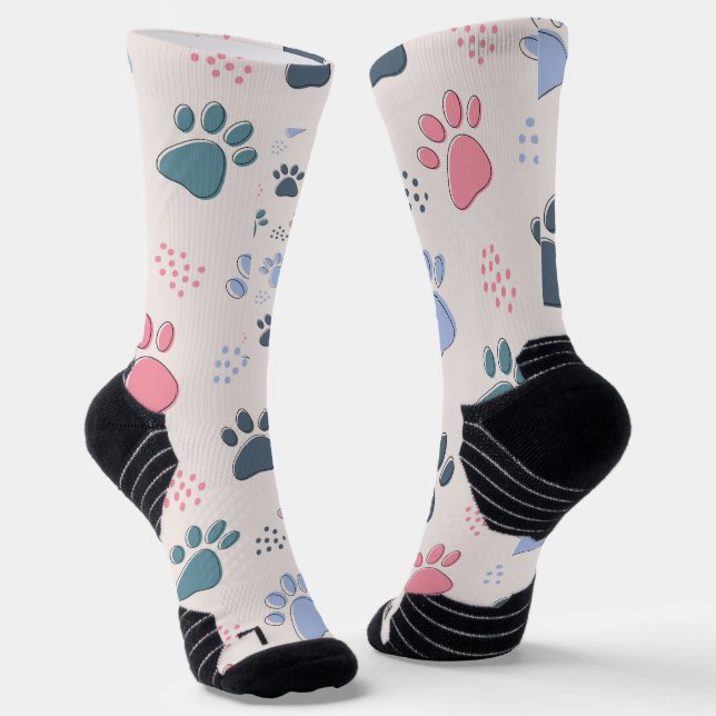Hunde Paws Tier Niedliche Päuse Geschenk für Heimt Socken (Gewinkelt)