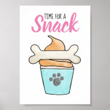 Hunde Pfau-ty-Table-Zeichen - Snack, Leckerei