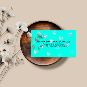 Hunde-Pflege-Design türkis Visitenkarte
