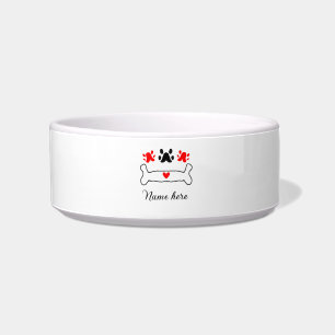 Hunde Pfote rotes Herz Haustier hinzufügen Namen T Napf
