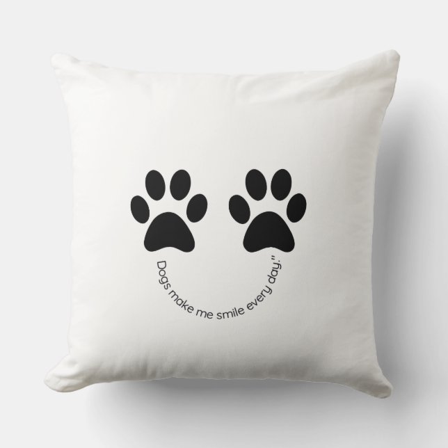 Hunde Pfoten Print Kissen Hunde lassen mich jeden  (Vorderseite)