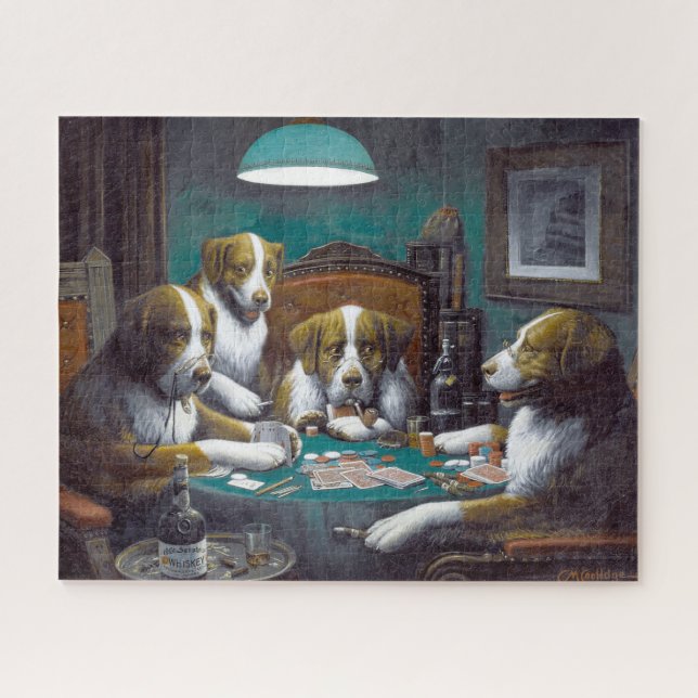 Hunde Poker Cassius Marcellus Coolidge 1894 (Horizontal)