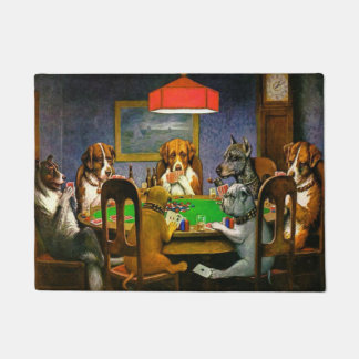 Hunde Poker Fußmatte