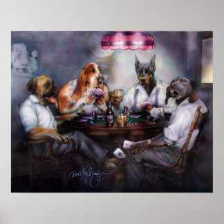 Hunde Poker Poster spielen