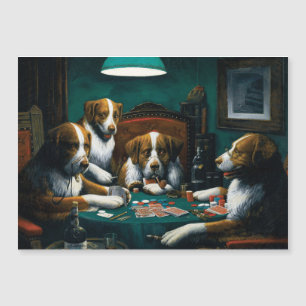 Hunde-Poker-Spiel Magnetkarte
