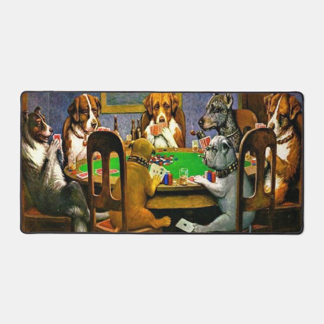 Hunde Poker spielen, C.M. Coolidge, Schreibtischunterlage (Vorderseite)