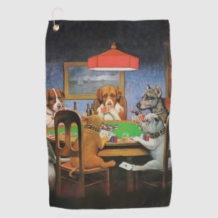 Hunde Poker von C.M. Coolidge Golfhandtuch