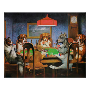 Hunde Poker von C.M. Coolidge Poster