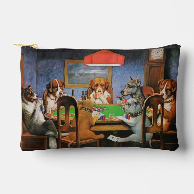 Hunde Poker von C.M. Coolidge Zubehörtasche (Vorderseite)
