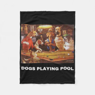 Hunde Poolbillard Kunst, Dichtung und Musik Puppie Fleecedecke