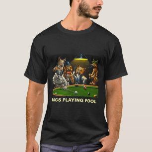 Hunde Poolbillard Kunst, Dichtung und Musik Puppie T-Shirt