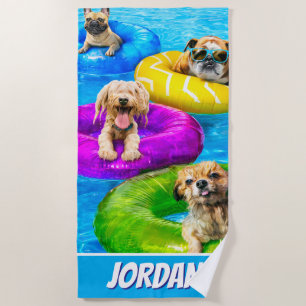 Hunde-Poolparty Strandtuch