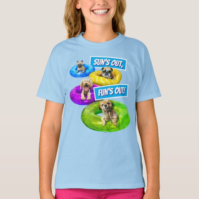 Hunde-Poolparty T-Shirt (Vorderseite)